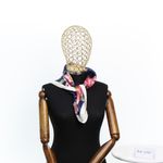 Fashion, accesorii si bijuterii - Femei - Accesorii femei - Esarfe si fulare femei - Esarfa, de dama, 70 x 70 cm, Buticcochet, model floral, Bleumarin - ES2245 - Infinity.ro