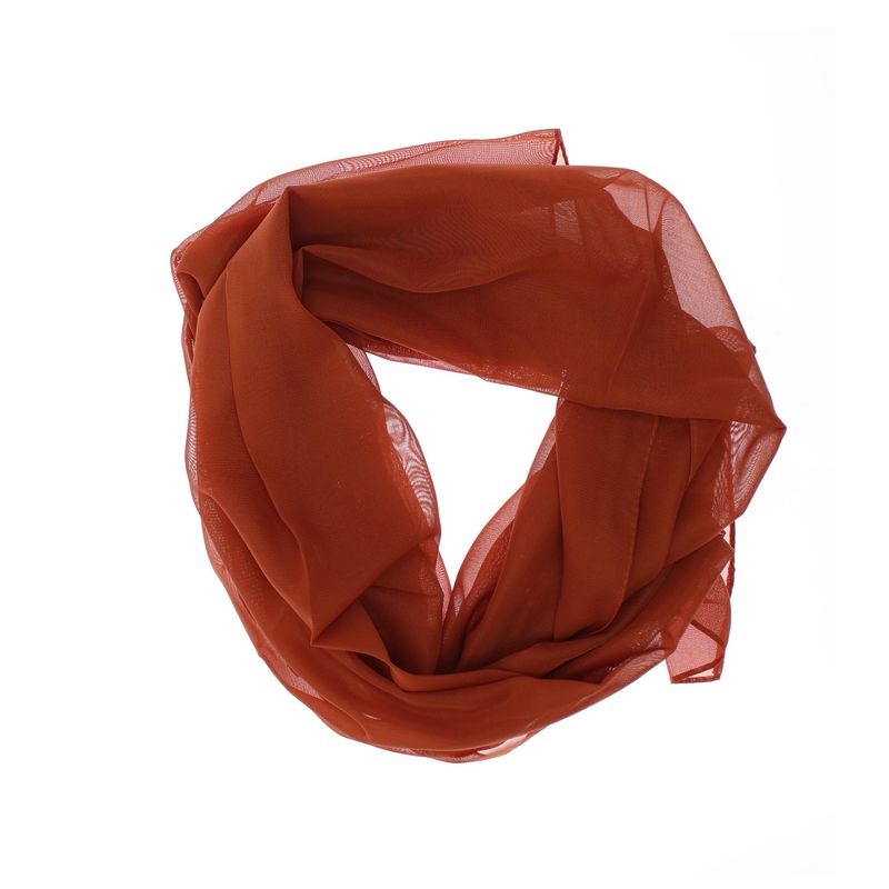 Fashion, accesorii si bijuterii - Femei - Accesorii femei - Esarfe si fulare femei - Esarfa, de dama, Buticcochet, din poliester, model uni, 50x150 cm, Caramiziu - ES2260 - Infinity.ro