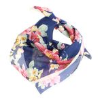 Fashion, accesorii si bijuterii - Femei - Accesorii femei - Esarfe si fulare femei - Esarfa, de dama, 70 x 70 cm, Buticcochet, model floral, Bleumarin - ES2245 - Infinity.ro