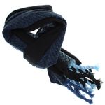 Fashion, accesorii si bijuterii - Femei - Accesorii femei - Esarfe si fulare femei - Esarfa, de dama, Buticcochet, Casmir, cu franjuri, model stilizat, 60x180 cm, Bleumarin - ES2335 - Infinity.ro