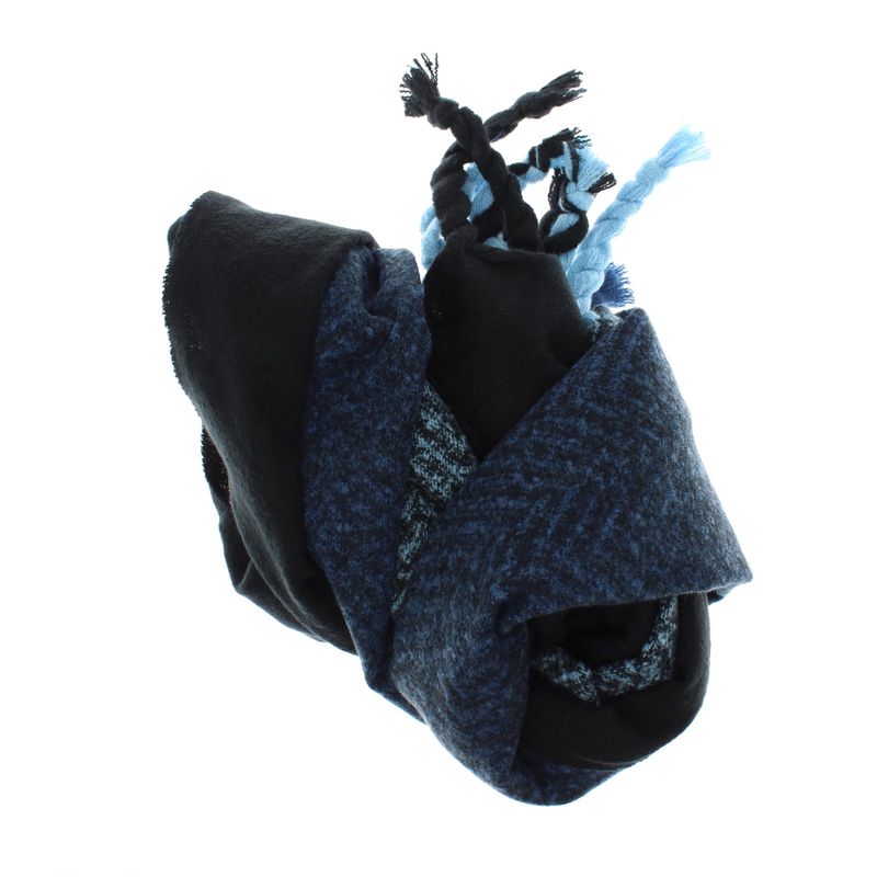 Fashion, accesorii si bijuterii - Femei - Accesorii femei - Esarfe si fulare femei - Esarfa, de dama, Buticcochet, Casmir, cu franjuri, model stilizat, 60x180 cm, Bleumarin - ES2335 - Infinity.ro