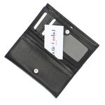 Fashion, accesorii si bijuterii - Femei - Accesorii femei - Portofele femei - Portofel de dama, din piele naturala, Karali, 17.5x10x2.5 cm, Negru - PR619 - Infinity.ro