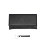 Fashion, accesorii si bijuterii - Femei - Accesorii femei - Portofele femei - Portofel de dama, din piele naturala, Karali, 17.5x10x2.5 cm, Negru - PR619 - Infinity.ro