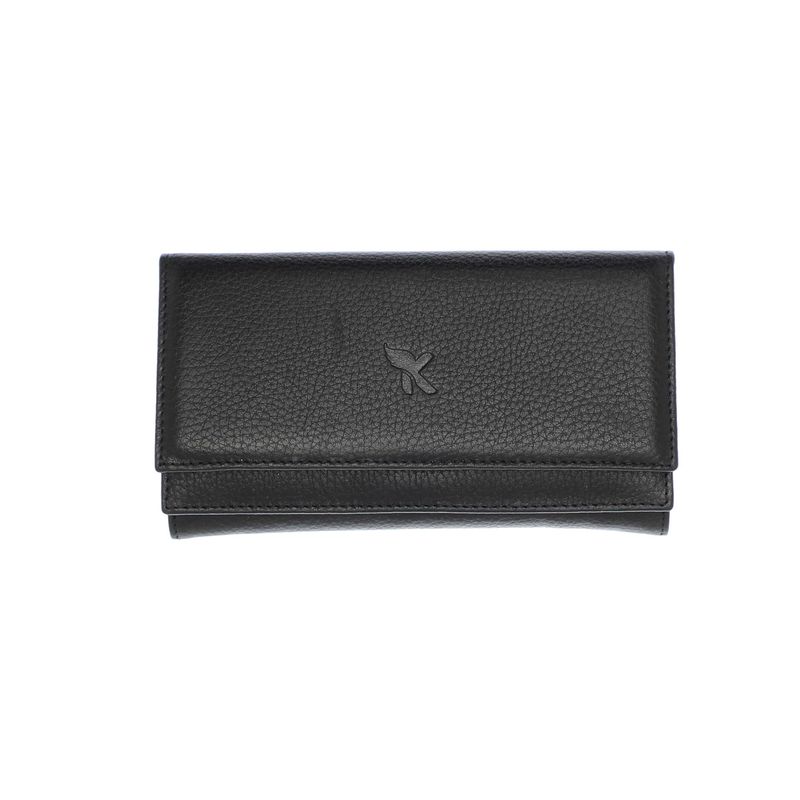 Fashion, accesorii si bijuterii - Femei - Accesorii femei - Portofele femei - Portofel de dama, din piele naturala, Karali, 17.5x10x2.5 cm, Negru - PR619 - Infinity.ro