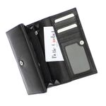 Fashion, accesorii si bijuterii - Femei - Accesorii femei - Portofele femei - Portofel de dama, din piele naturala, Karali, 17.5x10x2.5 cm, Negru - PR619 - Infinity.ro