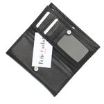 Fashion, accesorii si bijuterii - Femei - Accesorii femei - Portofele femei - Portofel de dama, din piele naturala, Karali, 17.5x10x2.5 cm, Negru - PR619 - Infinity.ro
