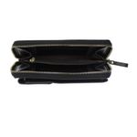 Fashion, accesorii si bijuterii - Femei - Accesorii femei - Portofele femei - Portofel de dama, din piele ecologica, Buticcochet, Negru cu bareta detasabila, 19x10x4 cm - PR563 - Infinity.ro