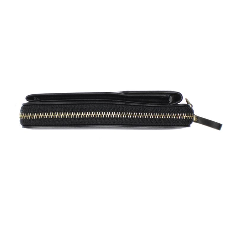 Fashion, accesorii si bijuterii - Femei - Accesorii femei - Portofele femei - Portofel de dama, din piele ecologica, Buticcochet, Negru cu bareta detasabila, 19x10x4 cm - PR563 - Infinity.ro