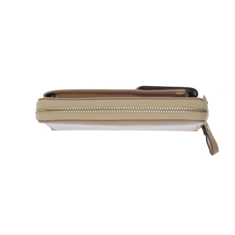 Fashion, accesorii si bijuterii - Femei - Accesorii femei - Portofele femei - Portofel de dama, din piele ecologica, Buticcochet, Bej cu bareta detasabila, 19x10x4 cm - PR565 - Infinity.ro