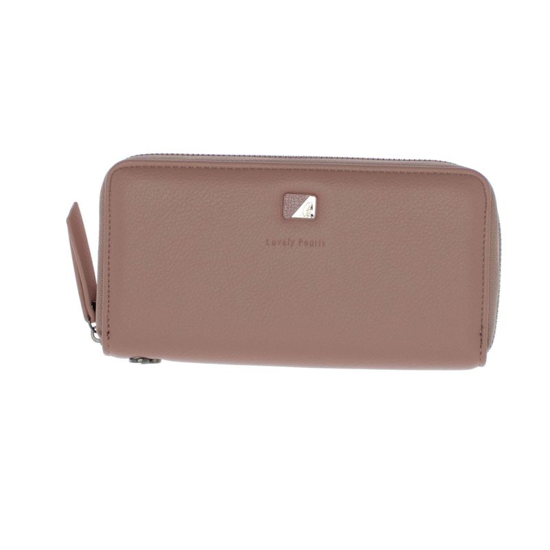 Fashion, accesorii si bijuterii - Femei - Accesorii femei - Portofele femei - Portofel de dama, din piele ecologica, Buticcochet, Roz cu un fermoar, 19x10x3 cm - PR548 - Infinity.ro