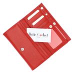 Fashion, accesorii si bijuterii - Femei - Accesorii femei - Portofele femei - Portofel de dama, din piele naturala, Karali, 17.5x10x2.5 cm, Rosu - PR618 - Infinity.ro