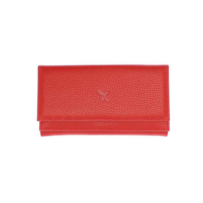Fashion, accesorii si bijuterii - Femei - Accesorii femei - Portofele femei - Portofel de dama, din piele naturala, Karali, 17.5x10x2.5 cm, Rosu - PR618 - Infinity.ro