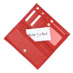 Fashion, accesorii si bijuterii - Femei - Accesorii femei - Portofele femei - Portofel de dama, din piele naturala, Karali, 17.5x10x2.5 cm, Rosu - PR618 - Infinity.ro
