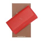 Fashion, accesorii si bijuterii - Femei - Accesorii femei - Portofele femei - Portofel de dama, din piele naturala, Karali, 17.5x10x2.5 cm, Rosu - PR618 - Infinity.ro