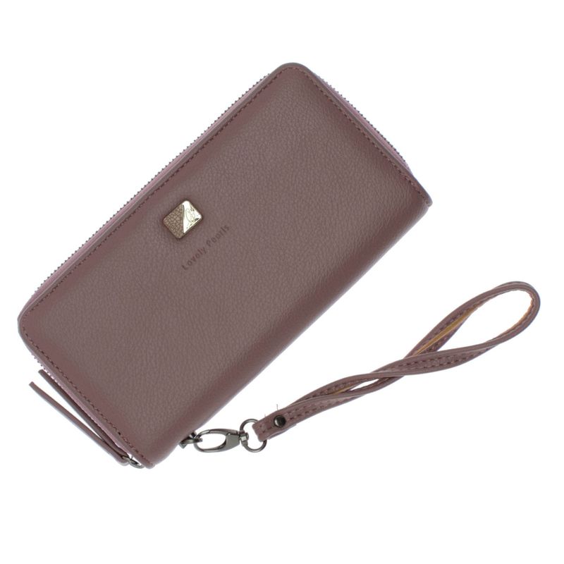 Fashion, accesorii si bijuterii - Femei - Accesorii femei - Portofele femei - Portofel de dama, din piele ecologica, Buticcochet, Mov cu un fermoar, 19x10x3 cm - PR546 - Infinity.ro