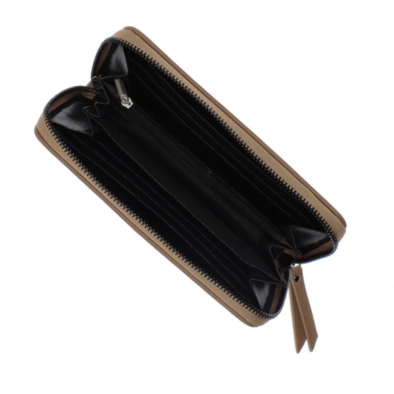 Fashion, accesorii si bijuterii - Femei - Accesorii femei - Portofele femei - Portofel de dama, din piele ecologica, Buticcochet, Maro cu un fermoar, 19x10x3 cm - PR547 - Infinity.ro