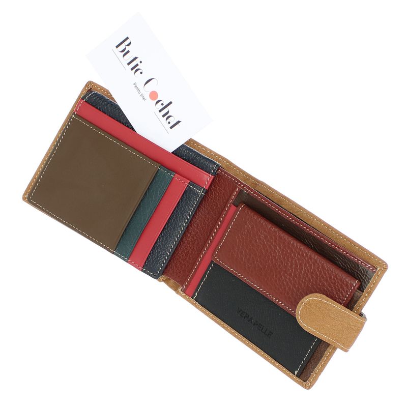 Fashion, accesorii si bijuterii - Femei - Accesorii femei - Portofele femei - Portofel barbatesc, Angel, din piele naturala,12 x 10x 2.5 cm, Maro - PR641 - Infinity.ro