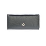 Fashion, accesorii si bijuterii - Femei - Accesorii femei - Portofele femei - Portofel de dama, din piele ecologica, Buticcochet, cu capse si detalii aurii, 19x9x3 cm, Negru - PR843 - Infinity.ro