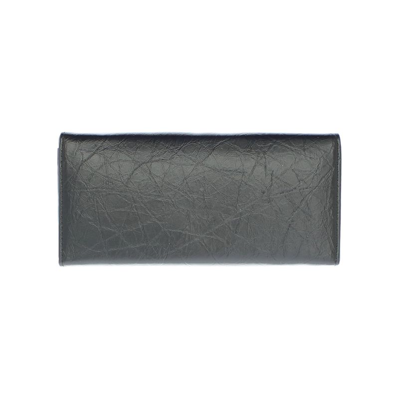 Fashion, accesorii si bijuterii - Femei - Accesorii femei - Portofele femei - Portofel de dama, din piele ecologica, Buticcochet, cu capse si detalii aurii, 19x9x3 cm, Negru - PR843 - Infinity.ro