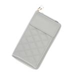 Fashion, accesorii si bijuterii - Femei - Accesorii femei - Portofele femei - Portofel dama, din piele ecologica, ButicCochet, 18 x11x4 cm, cu aspect matlasat, Gri - PR780 - Infinity.ro