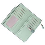 Fashion, accesorii si bijuterii - Femei - Accesorii femei - Portofele femei - Portofel de dama, din piele ecologica, Buticcochet, 19x10x2 cm, Verde - PR832 - Infinity.ro