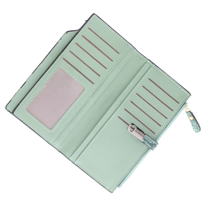 Fashion, accesorii si bijuterii - Femei - Accesorii femei - Portofele femei - Portofel de dama, din piele ecologica, Buticcochet, 19x10x2 cm, Verde - PR832 - Infinity.ro