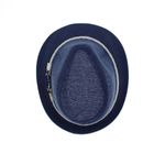 Fashion, accesorii si bijuterii - Barbati - Accesorii barbati - Caciuli si sepci barbati - Palarie de soare, barbati, din paie de hartie, model cu ancora decorativa, 59 cm, Bleumarin - PAL1548 - Infinity.ro