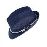 Fashion, accesorii si bijuterii - Barbati - Accesorii barbati - Caciuli si sepci barbati - Palarie de soare, barbati, din paie de hartie, model cu ancora decorativa, 59 cm, Bleumarin - PAL1548 - Infinity.ro