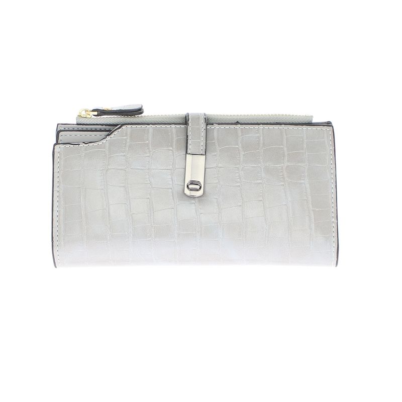 Fashion, accesorii si bijuterii - Femei - Accesorii femei - Portofele femei - Portofel de dama, din piele ecologica, Buticcochet, 19x10x2 cm, Gri - PR823 - Infinity.ro