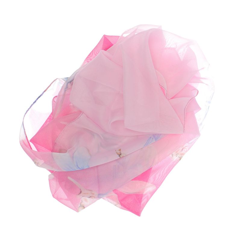 Fashion, accesorii si bijuterii - Femei - Accesorii femei - Esarfe si fulare femei - Esarfa, de dama, Buticcochet, din poliester, Roz cu crini, 150x50 cm - ES1131 - Infinity.ro