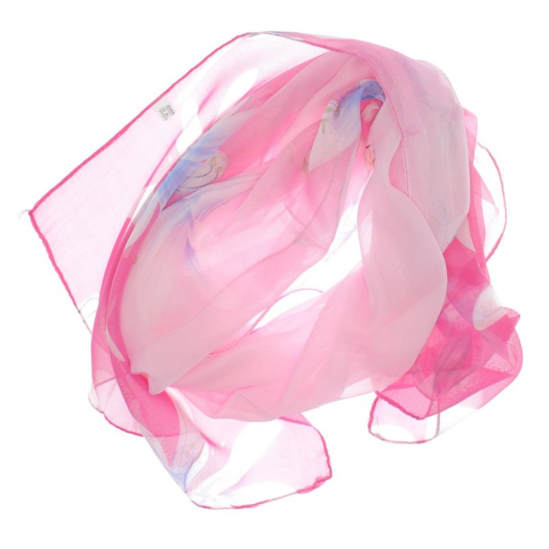 Fashion, accesorii si bijuterii - Femei - Accesorii femei - Esarfe si fulare femei - Esarfa, de dama, Buticcochet, din poliester, Roz cu crini, 150x50 cm - ES1131 - Infinity.ro