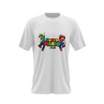 Fashion, accesorii si bijuterii - Barbati - Imbracaminte - Tricouri si bluze barbati - Tricou barbati Super Mario Bros Luigi Jump VIP, alb, marime 2XL - Infinity.ro