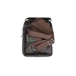 Fashion, accesorii si bijuterii - Barbati - Accesorii barbati - Genti si rucsacuri barbati - Geanta barbateasca, de umar, din piele naturala, ButicCochet, 15 x 18 x 6 cm, Maro inchis - GNM33 - Infinity.ro