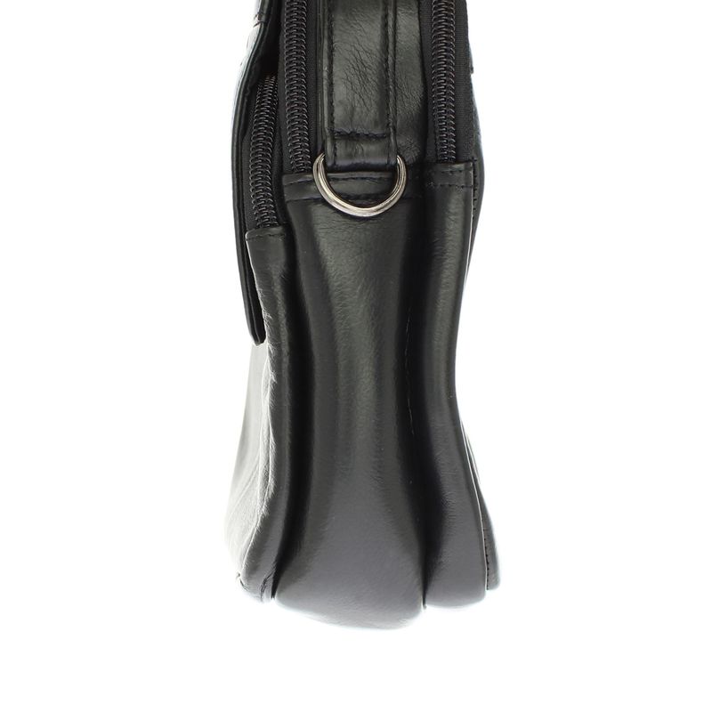 Fashion, accesorii si bijuterii - Barbati - Accesorii barbati - Genti si rucsacuri barbati - Geanta barbateasca, de umar, din piele naturala, ButicCochet, 16 x 19 x 8 cm, Negru - GNM26 - Infinity.ro