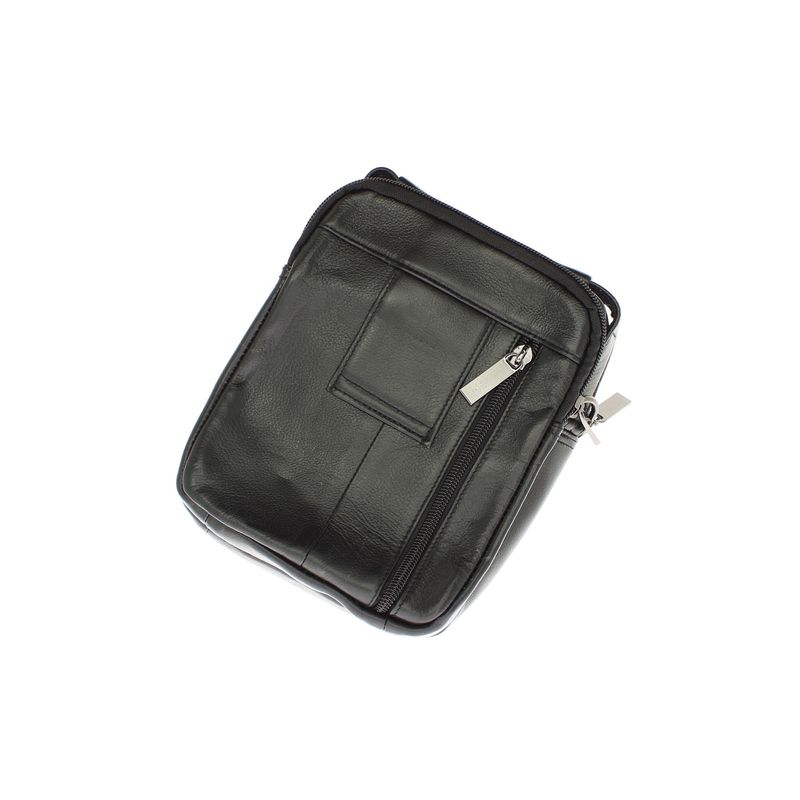 Fashion, accesorii si bijuterii - Barbati - Accesorii barbati - Genti si rucsacuri barbati - Geanta barbateasca, de umar, din piele naturala, ButicCochet, 16 x 19 x 8 cm, Negru - GNM26 - Infinity.ro