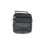 Fashion, accesorii si bijuterii - Barbati - Accesorii barbati - Genti si rucsacuri barbati - Geanta barbateasca, de umar, din piele naturala, ButicCochet, 16 x 18 x 5 cm, Negru - GNM53 - Infinity.ro