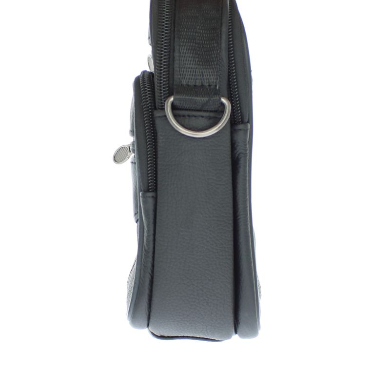 Fashion, accesorii si bijuterii - Barbati - Accesorii barbati - Genti si rucsacuri barbati - Geanta barbateasca, de umar, din piele naturala, ButicCochet, 16 x 18 x 5 cm, Negru - GNM53 - Infinity.ro