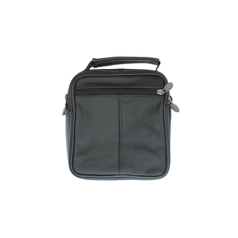 Fashion, accesorii si bijuterii - Barbati - Accesorii barbati - Genti si rucsacuri barbati - Geanta barbateasca, de umar, din piele naturala, ButicCochet, 16 x 18 x 5 cm, Negru - GNM53 - Infinity.ro