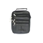 Fashion, accesorii si bijuterii - Barbati - Accesorii barbati - Genti si rucsacuri barbati - Geanta barbateasca, de umar, din piele naturala, ButicCochet, 17 x 20 x 3 cm, Negru - GNM56 - Infinity.ro