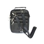 Fashion, accesorii si bijuterii - Barbati - Accesorii barbati - Genti si rucsacuri barbati - Geanta barbateasca, de umar, din piele naturala, ButicCochet, 17 x 20 x 3 cm, Negru - GNM56 - Infinity.ro