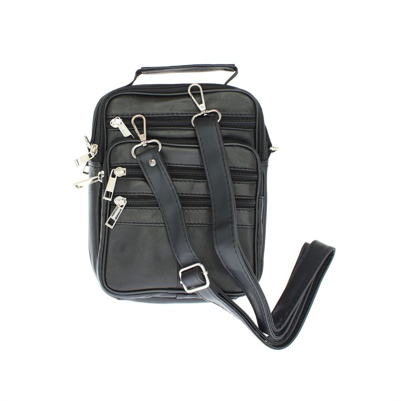 Fashion, accesorii si bijuterii - Barbati - Accesorii barbati - Genti si rucsacuri barbati - Geanta barbateasca, de umar, din piele naturala, ButicCochet, 17 x 20 x 3 cm, Negru - GNM56 - Infinity.ro