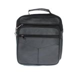 Fashion, accesorii si bijuterii - Barbati - Accesorii barbati - Genti si rucsacuri barbati - Geanta barbateasca, de umar, din piele naturala, ButicCochet, 21 x 25 x 7 cm, Negru - GNM31 - Infinity.ro