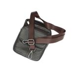Fashion, accesorii si bijuterii - Barbati - Accesorii barbati - Genti si rucsacuri barbati - Geanta barbateasca, de umar, din piele naturala, ButicCochet, 16 x 19 x 8 cm, Maro inchis - GNM27 - Infinity.ro