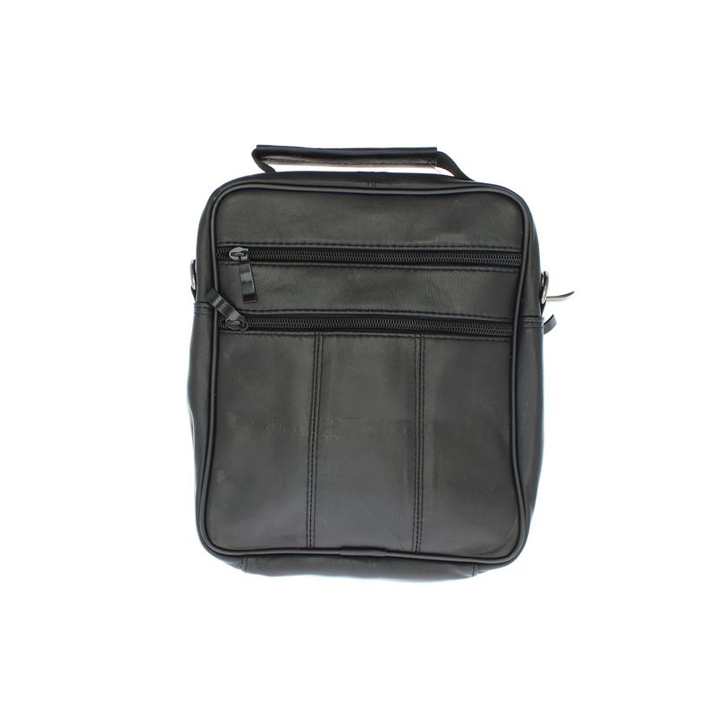 Fashion, accesorii si bijuterii - Barbati - Accesorii barbati - Genti si rucsacuri barbati - Geanta barbateasca, de umar, din piele naturala, ButicCochet, 18 x 22 x 4 cm, Negru - GNM57 - Infinity.ro