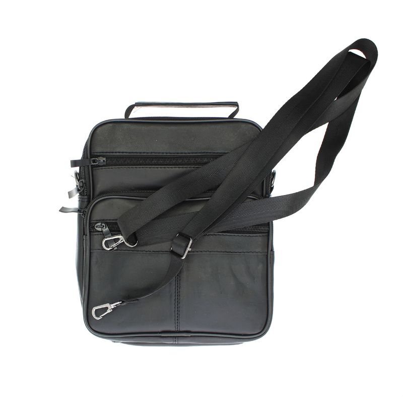 Fashion, accesorii si bijuterii - Barbati - Accesorii barbati - Genti si rucsacuri barbati - Geanta barbateasca, de umar, din piele naturala, ButicCochet, 18 x 22 x 4 cm, Negru - GNM57 - Infinity.ro