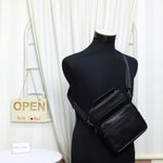 Fashion, accesorii si bijuterii - Barbati - Accesorii barbati - Genti si rucsacuri barbati - Geanta barbateasca, de umar, din piele naturala, ButicCochet, 18 x 22 x 4 cm, Negru - GNM57 - Infinity.ro