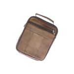 Fashion, accesorii si bijuterii - Barbati - Accesorii barbati - Genti si rucsacuri barbati - Geanta barbateasca, de umar, din piele naturala, ButicCochet, 20 x 23 x 6 cm, Maro - GNM35 - Infinity.ro