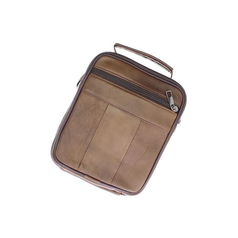 Fashion, accesorii si bijuterii - Barbati - Accesorii barbati - Genti si rucsacuri barbati - Geanta barbateasca, de umar, din piele naturala, ButicCochet, 20 x 23 x 6 cm, Maro - GNM35 - Infinity.ro