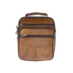 Fashion, accesorii si bijuterii - Barbati - Accesorii barbati - Genti si rucsacuri barbati - Geanta barbateasca, de umar, din piele naturala, ButicCochet, 18 x 21 x 6 cm, Maro - GNM24 - Infinity.ro