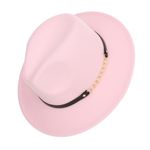 Fashion, accesorii si bijuterii - Femei - Accesorii femei - Caciuli si palarii femei - Palarie dama, ButicCochet, din 35% poliester 65% bumbac, one size, cu banda decorativa, Roz - PAL1210 - Infinity.ro